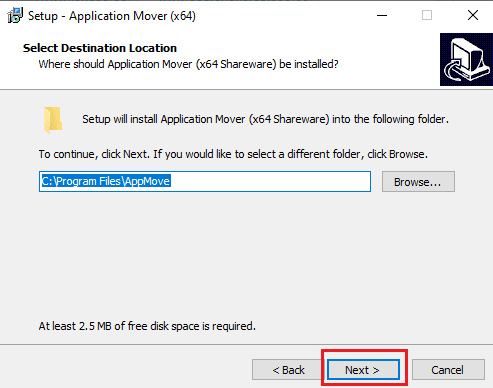 Click-on-Next-button-to-proceed كيفية نقل البرامج المثبتة إلى محرك أقراص آخر في Windows 10