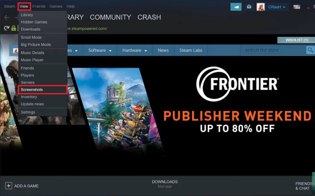 Click-on-Screenshots-to-view-all-the-screenshots-you-have-captured-so-far-1024x637-1 الوصول بسرعة إلى مجلد لقطة شاشة Steam على Windows 10