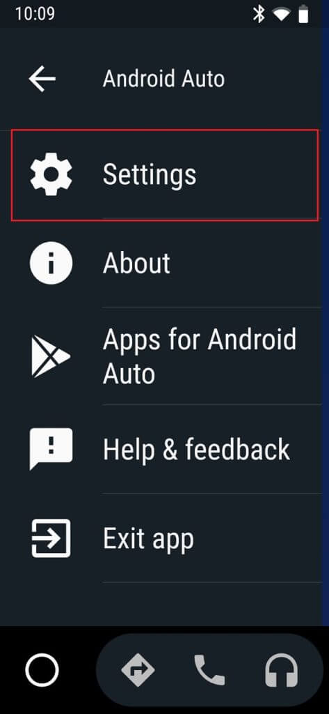Click on the Settings option 473x1024 1 - إصلاح مشاكل الأعطال والاتصال في Android Auto