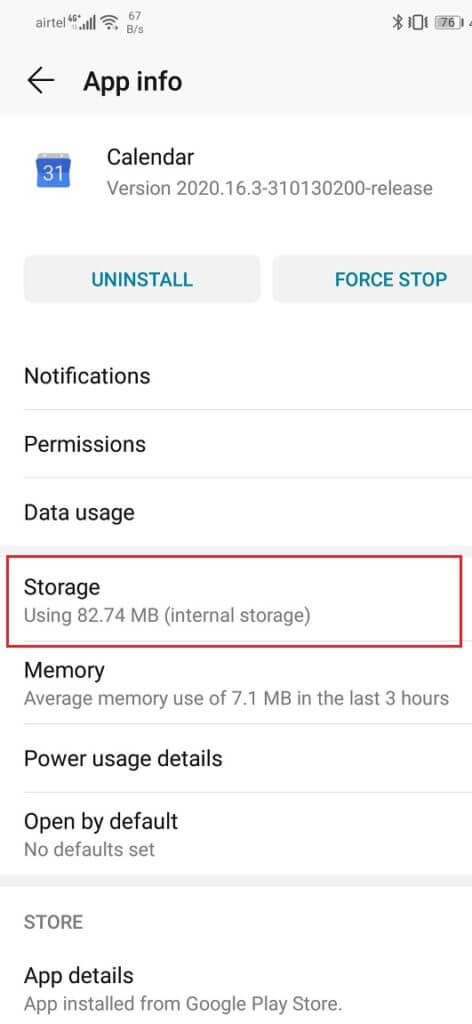 Click-on-the-Storage-option-5-472x1024-1 استعادة أحداث تقويم Google المفقودة على Android