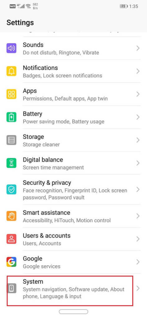 Click-on-the-System-tab-473x1024-1-2 كيفية تمكين Grayscale Mode على Android