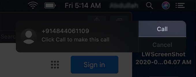Confirm-to-Make-call-on-iPhone-from-Mac كيفية إجراء مكالمات هاتفية مباشرة من Mac