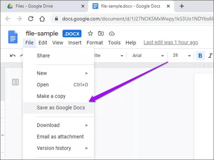 كيفية تحويل DOCX إلى GDOC في Google Docs - %categories