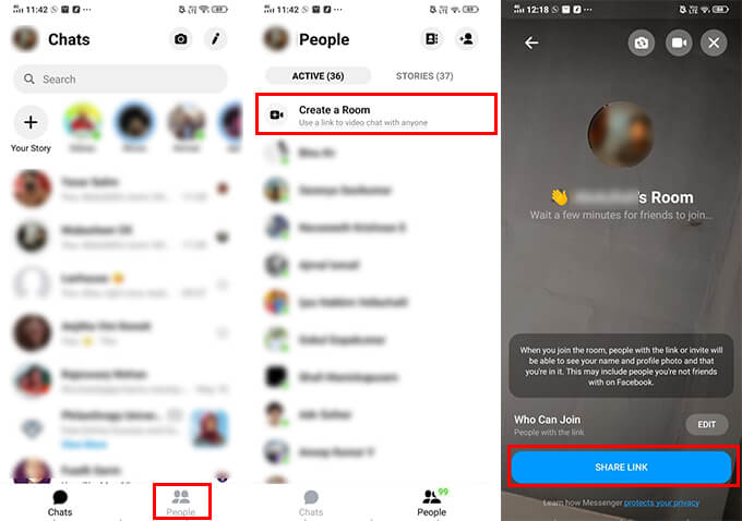 Create-Messenger-Room-for-Video-Conferencing-Using-Android كيفية استخدام Facebook Messenger Rooms لعقد مؤتمرات الفيديو
