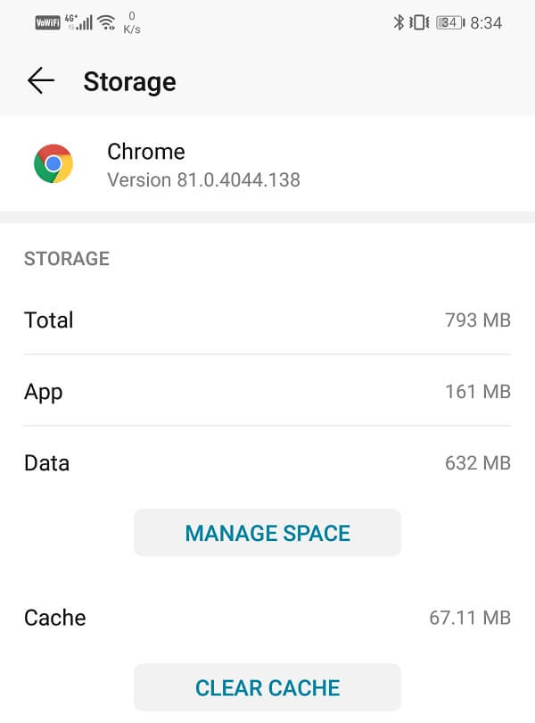 Find the option to Clear Cache and Clear Data - كيفية مسح ذاكرة التخزين المؤقت على هاتف Android (ولماذا هو مهم)