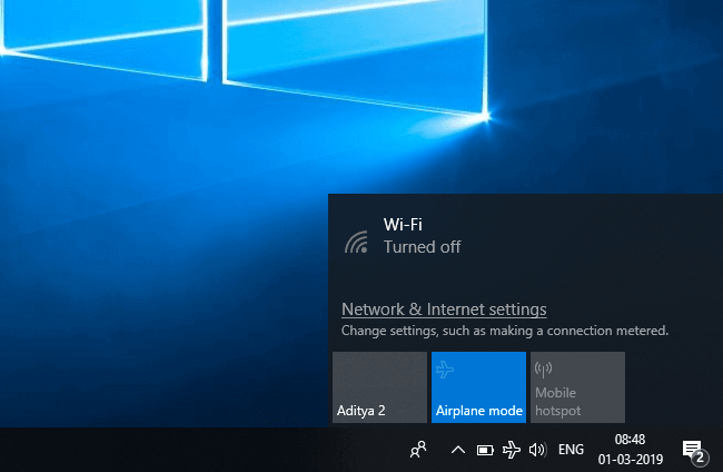Fix-Airplane-Mode-not-turning-off-in-Windows-10 إصلاح خطأ Netflix "تعذر الاتصال بـ Netflix"