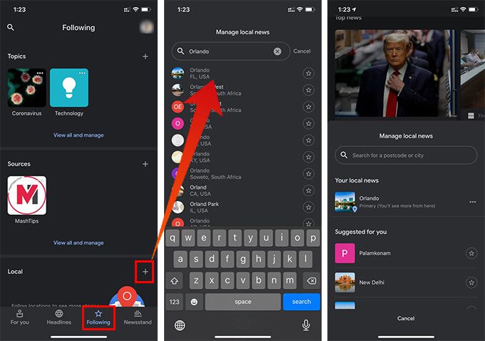 Follow-Local-News-on-Google-News-App كيفية إعداد Google Alerts لتتبع الأخبار