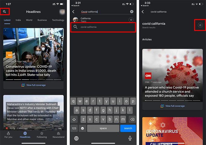 Follow-News-Topics-Using-Google-News-App-on-iOS-and-Android كيفية إعداد Google Alerts لتتبع الأخبار
