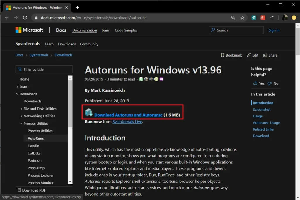 Head-over-to-Autoruns-for-Windows-Windows-Sysinternals-and-download-the-application-1024x683-1 كيفية تعطيل Adobe AcroTray.exe عند بدء التشغيل