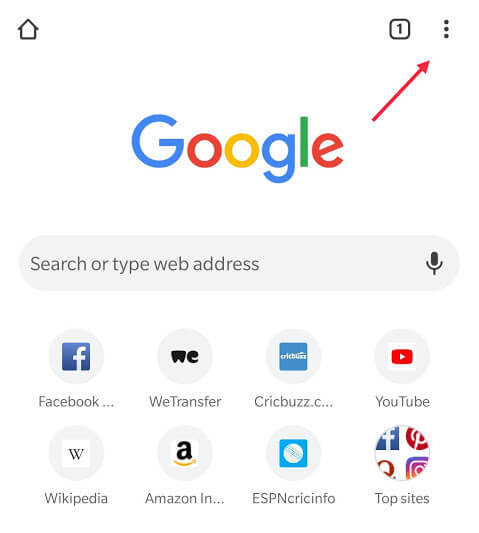 In-the-Chrome-Browser-tap-on-the-three-vertical-dots-located-on-the-top-right كيفية حذف سجل محفوظات المتصفح على Android