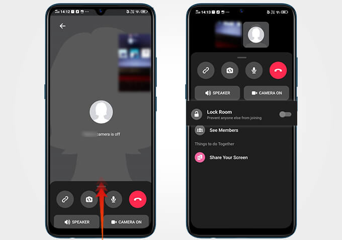 Lock-Messenger-Room-from-Android كيفية استخدام Facebook Messenger Rooms لعقد مؤتمرات الفيديو