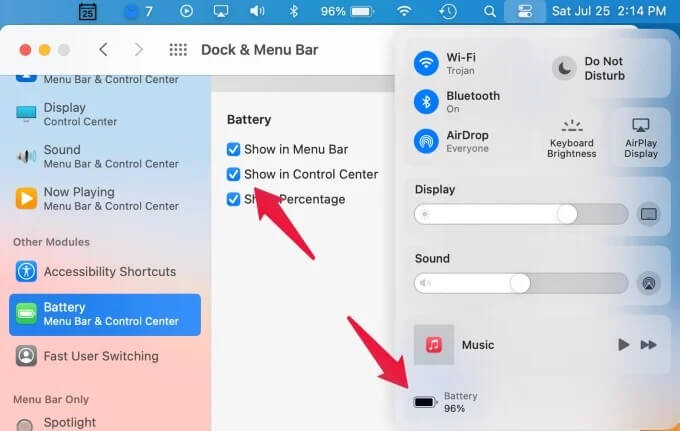 Mac-Control-Center-Battery-Percentage-Display كيفية عرض نسبة البطارية على شريط قائمة macOS BigSur