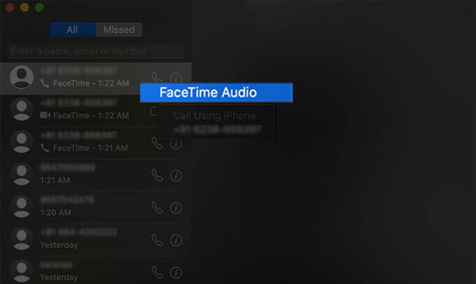 Make-FaceTime-Audio-Calls-on-Mac كيفية إجراء مكالمات هاتفية مباشرة من Mac