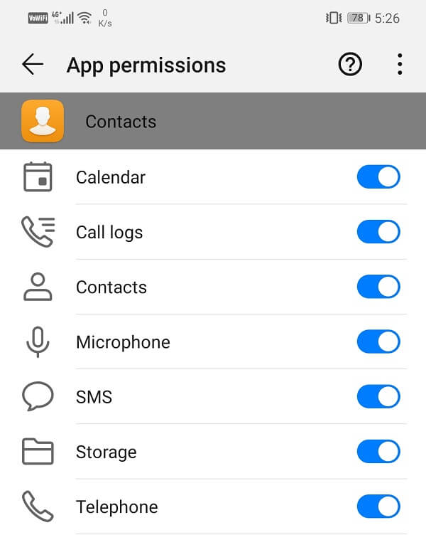 Make-sure-that-the-toggle-is-switched-on-for-the-Contact-option إصلاح تعذر فتح جهات الاتصال على هاتف Android