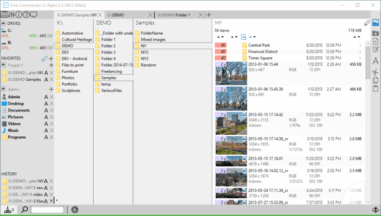 OneCommander-768x436-1 أفضل 8 برامج مجانية لإدارة الملفات لنظام التشغيل Windows 10