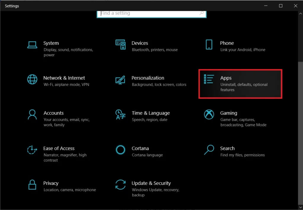 Open-Windows-settings-using-the-method-mentioned-earlier-and-click-on-Apps-1024x710-1 إصلاح رسالة استخدام CPU عالي Audio Device Graph Isolation high CPU usage
