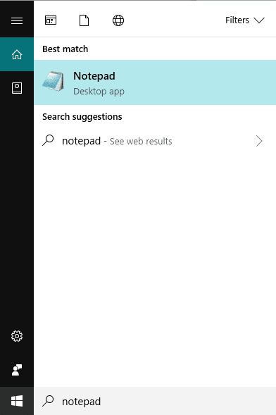 Open-the-Notepad إزالة العلامة المائية لتفعيل Windows 10 بشكل دائم