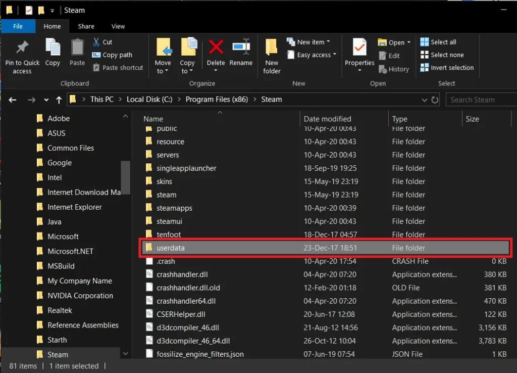 Open-the-userdata-subfolder-1024x738-1 الوصول بسرعة إلى مجلد لقطة شاشة Steam على Windows 10