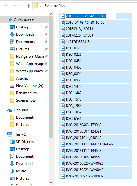 Press-the-F2-key-to-rename-the-files كيفية إعادة تسمية ملفات متعددة بشكل مجمّع على Windows 10