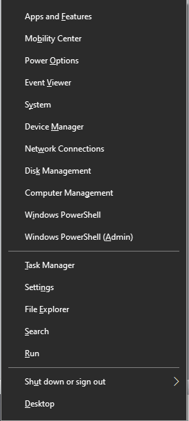 Press-the-WindowsX-keys-together ما هو محول Microsoft Virtual WiFi المصغر وكيفية تمكينه؟