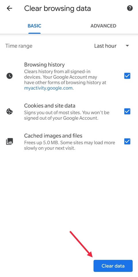 Press-the-blue-button-at-the-bottom-of-your-screen-that-reads-“Clear-Data” كيفية حذف سجل محفوظات المتصفح على Android