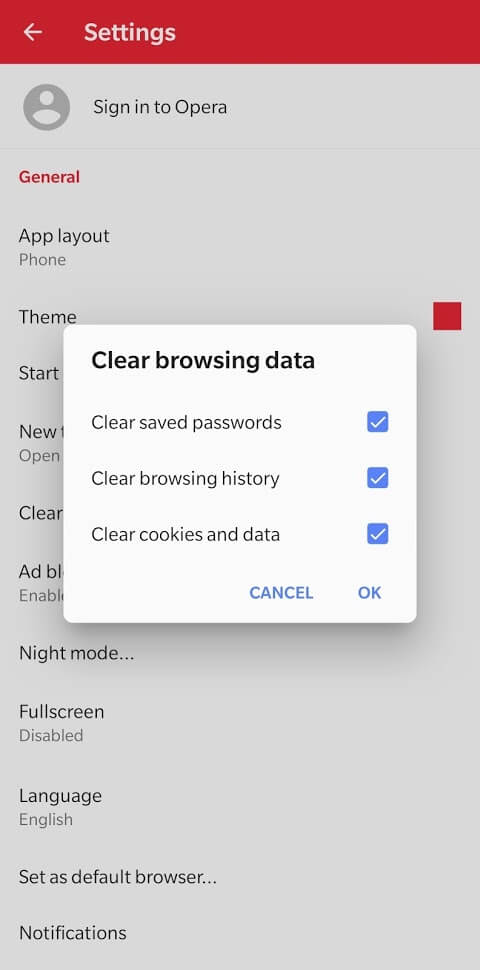 Press-“OK”-to-delete-all-your-browser-data كيفية حذف سجل محفوظات المتصفح على Android