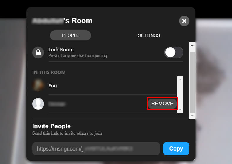 Remove-People-From-Messenger-Room-Conference-Calls كيفية استخدام Facebook Messenger Rooms لعقد مؤتمرات الفيديو