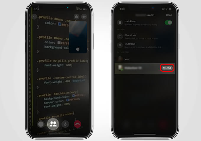 Remove-People-From-Messenger-Room-on-iPhone-or-Android كيفية استخدام Facebook Messenger Rooms لعقد مؤتمرات الفيديو