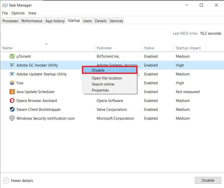 Right-click-on-AcroTray-and-then-select-Disable-from-the-options-menu-768x646-1 كيفية تعطيل Adobe AcroTray.exe عند بدء التشغيل