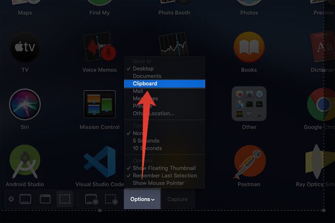 Save-All-Screenshots-to-Clipboard-on-Mac كيفية الحصول على لقطات شاشة لنظام Mac على iPhone في الوقت الفعلي
