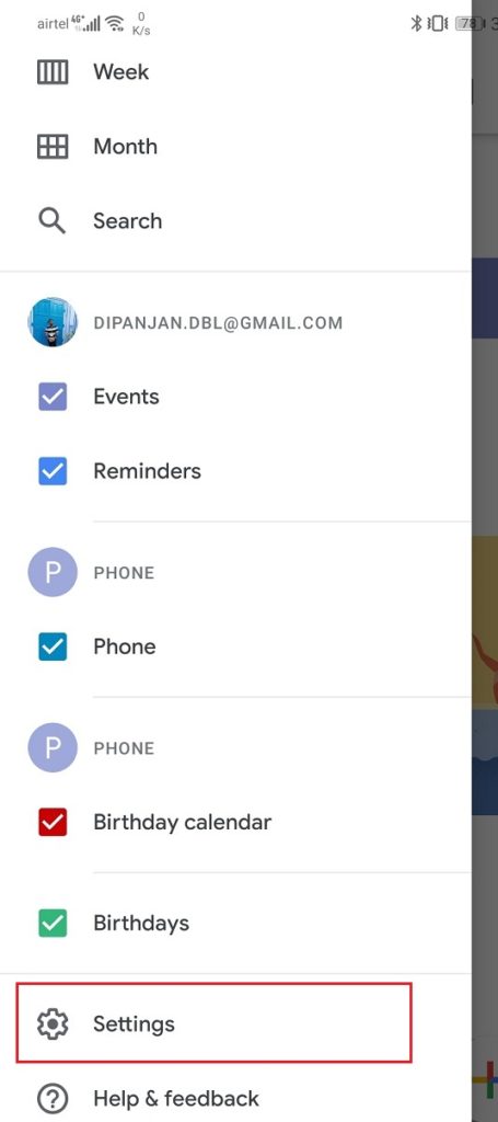 Scroll-down-and-click-on-the-Settings-option-455x1024-1 استعادة أحداث تقويم Google المفقودة على Android