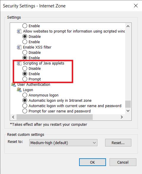 Scroll-down-to-find-the-Scripting-label-and-under-it-Enable-Scripting-of-Java-applets كيفية إصلاح خطأ javascript:void(0)