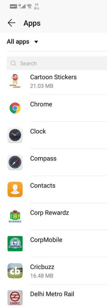 Select-the-Contacts-app-from-the-list-of-apps-358x1024-1 إصلاح تعذر فتح جهات الاتصال على هاتف Android