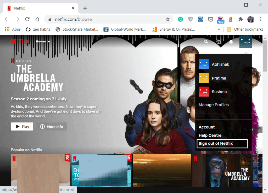 Sign-out-of-Netflix-and-again-Sign-in-1024x738-1 إصلاح خطأ Netflix "تعذر الاتصال بـ Netflix"