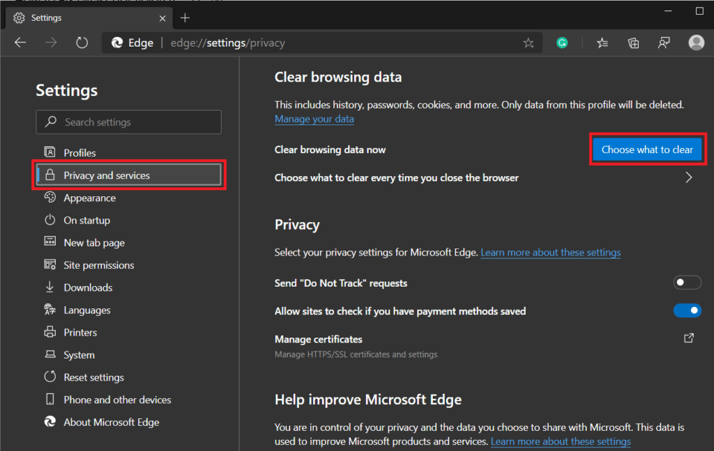 Switch-over-to-the-Privacy-and-services-tab-and-click-on-the-‘Choose-what-to-clear’-1024x648-1 كيفية إصلاح خطأ javascript:void(0)