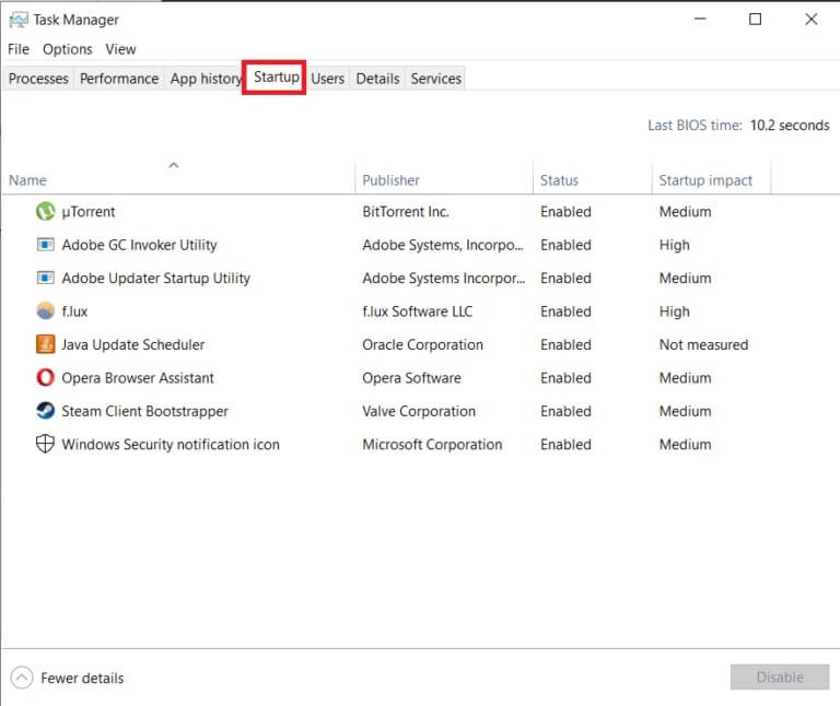 Switch-over-to-the-Startup-tab-by-clicking-on-the-same-768x646-1 كيفية تعطيل Adobe AcroTray.exe عند بدء التشغيل