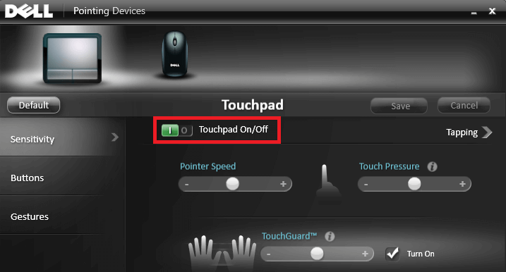 Switch-to-the-Dell-touchpad-tab 7 طرق لإصلاح عدم عمل لوحة اللمس من Dell