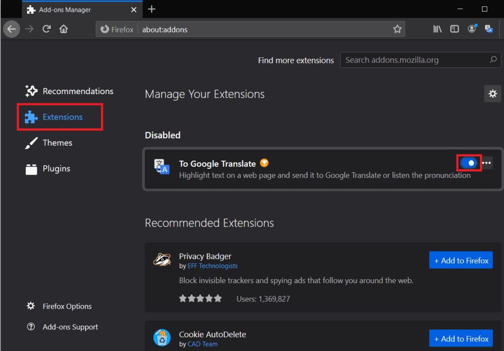 Switch-to-the-Extensions-tab-and-disable-all-the-extensions-1024x713-1 كيفية إصلاح خطأ javascript:void(0)
