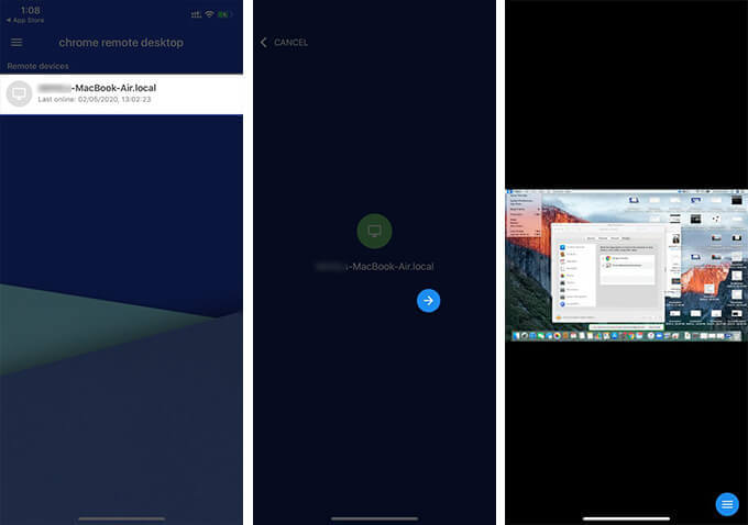 Take-Mac-Screenshot-on-iPhone-Using-Chrome-Remote-Desktop كيفية الحصول على لقطات شاشة لنظام Mac على iPhone في الوقت الفعلي