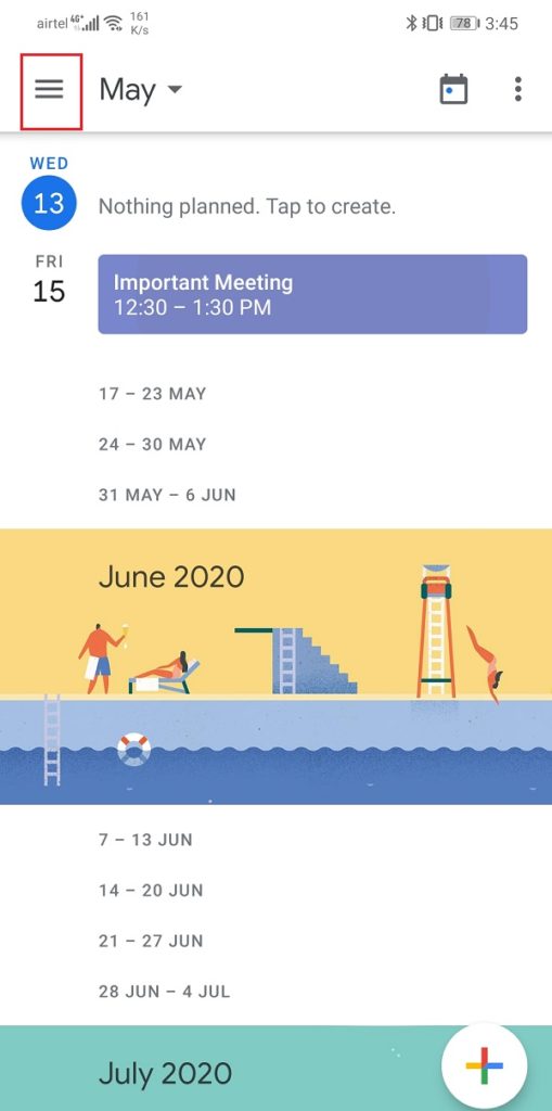 Tap-on-the-hamburger-icon-on-the-top-left-hand-side-of-the-screen-1-509x1024-1 استعادة أحداث تقويم Google المفقودة على Android