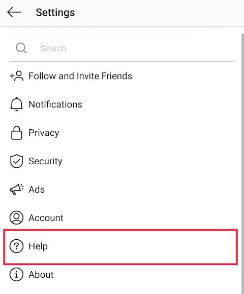 Tapping-on-‘Help’-to-report-the-problem إشعارات Instagram لا تعمل؟ إليك 9 طرق لإصلاحها!