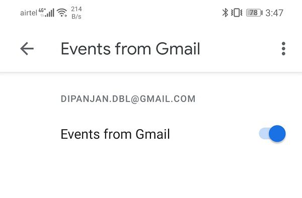 Toggle-the-switch-on-to-allow-Events-from-Gmail استعادة أحداث تقويم Google المفقودة على Android