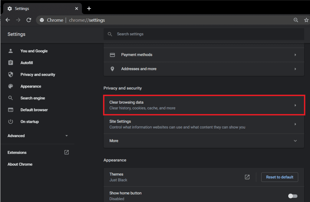 Under-Privacy-and-security-label-click-on-Clear-Browsing-Data-1024x669-1 كيفية إصلاح خطأ javascript:void(0)