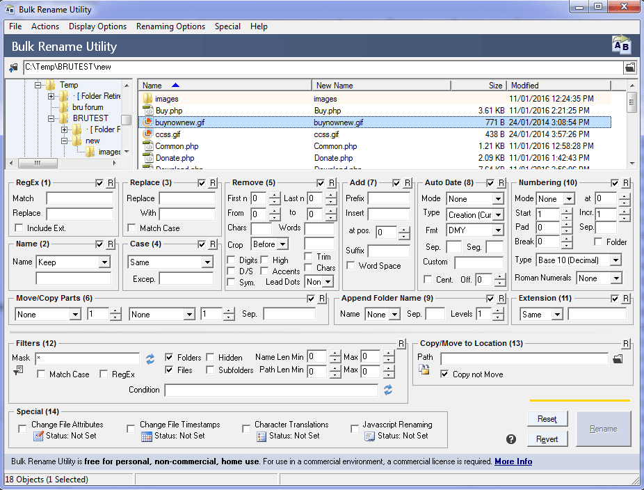 Using-the-Bulk-Rename-Utility-application كيفية إعادة تسمية ملفات متعددة بشكل مجمّع على Windows 10