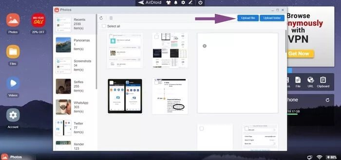 airdroid-web-2_935adec67b324b146ff212ec4c69054f أفضل 5 بدائل SHAREit لنظامي التشغيل iOS و Windows