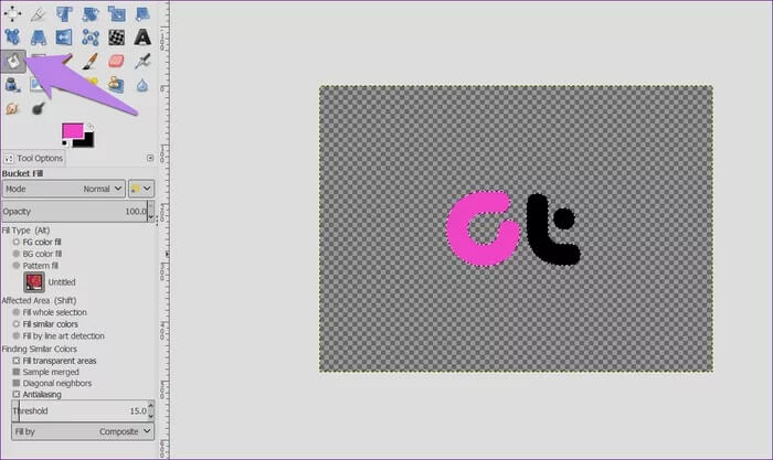 change-color-of-png-image-and-text-gimp-13_935adec67b324b146ff212ec4c69054f كيفية تغيير لون صورة ونص PNG في برنامج GIMP