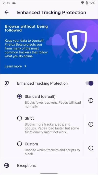 firefox-tracking_935adec67b324b146ff212ec4c69054f Firefox لنظام Android مقابل Chrome: أي متصفح أفضل على Android
