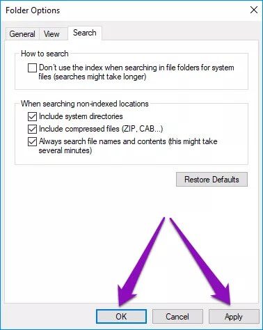 fix-windows-10-file-explorer-search-not-working-19_4d470f76dc99e18ad75087b1b8410ea9 أفضل 5 إصلاحات لعدم عمل Windows 10 File Explorer Search