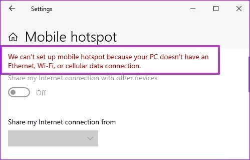 fix-windows-10-mobile-hotspot-greyed-out-15_4d470f76dc99e18ad75087b1b8410ea9 أفضل 4 إصلاحات لـ نقاط الاتصال المحمولة رمادية على Windows 10
