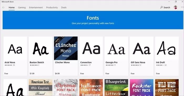 font-family-in-ms-store_935adec67b324b146ff212ec4c69054f كيفية تحميل وتغيير الخطوط الافتراضية في Microsoft Word